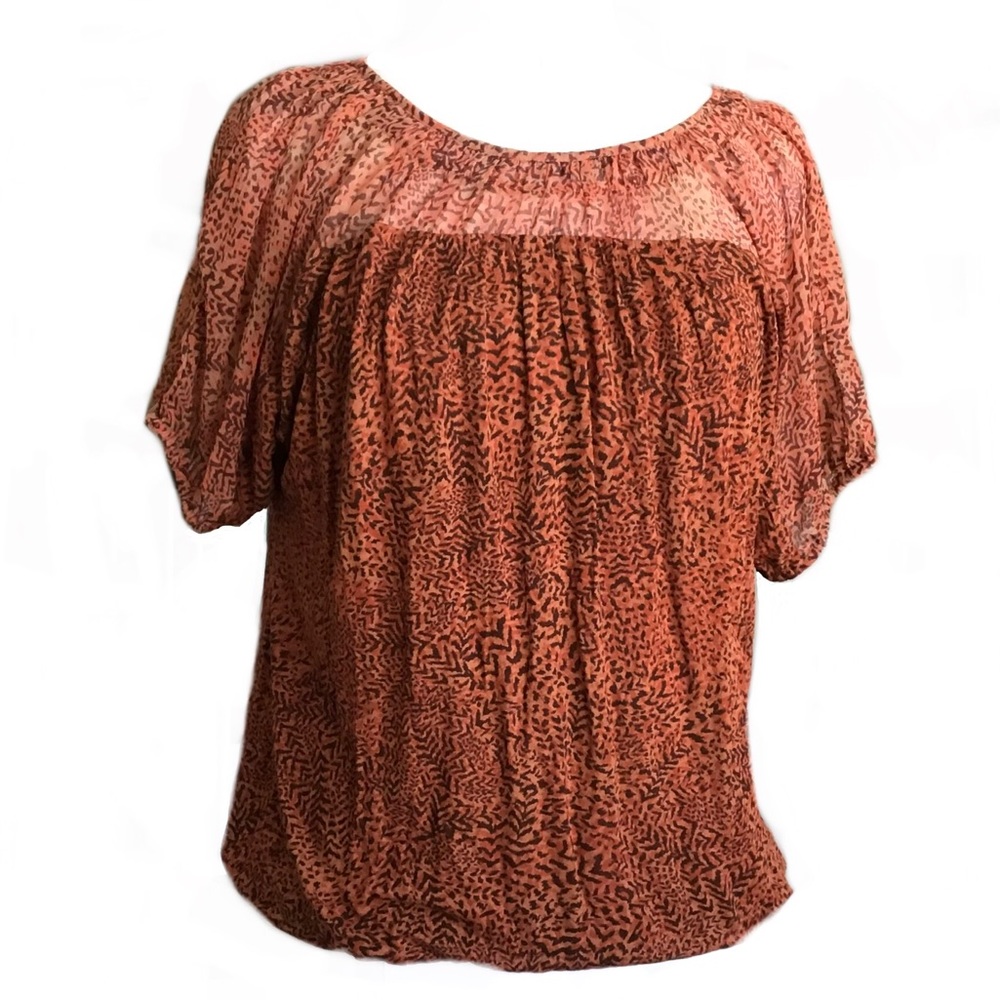 LOFT Abstract Animal Print Blouse
